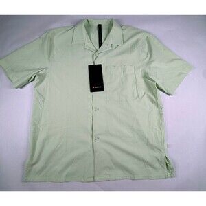 Lululemon Men's Light Green Short Sleeve Button-Up Shirt New with Tag
